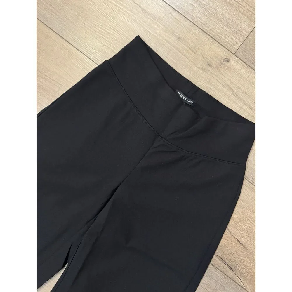 Eileen Fisher Flex Ponte High Waisted Pants Black XXS‎ NWT Womens Luxury $198
